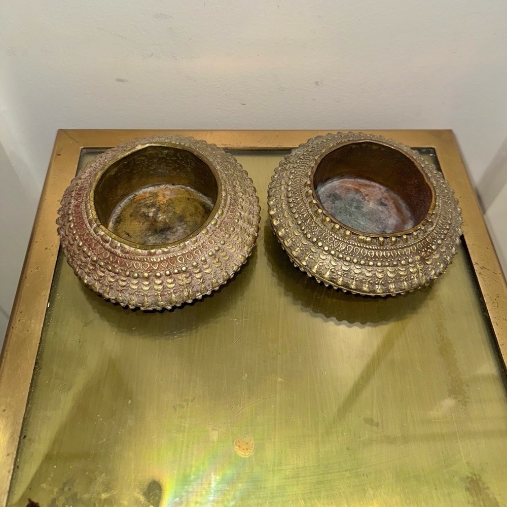 Vintage Tribal Dhokra Patina Brass Ashtray Ankle Bracelet Design